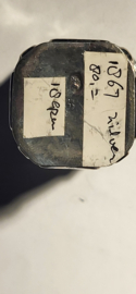 Zilver Loderein/Geur doosje   5,5 cm hoog Antiek 1867 .