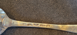 Zilver lepel van Frederik Rudolf Prechr Amsterdam 1758 21 cm 42 gram.