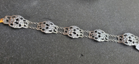 Zilveren schakel armband 2,5cm breed  25 cm