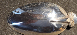 Geboort lepel boer te paard  met text 2e gehalte  21 cn 49 gram.