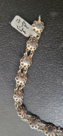 Antiek zilveren armband van zeeuwsche knopjes 19 cm 1,1 cm Breed.