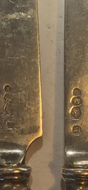 Zwaar 12 delig sesert couverts volledig zilver, 370 gram. top staat.