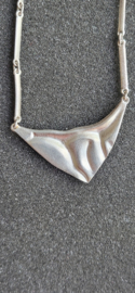 Laponia zilver collier  gestempelt op echt Evt te verlengen  41 cm nieuw.