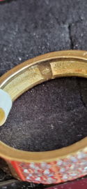 Mooie brede 5 mm ring met 27 briljanten totaal 0,20 crt maat 19.