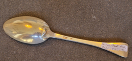 Zilver lepel van Dirk Egeling 1765 Utrecht  21 cm 62 gram. schaars.
