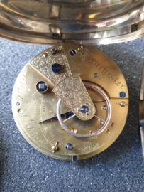 Zilver zakhorloge Kent & Sons lopende Manchester snek uurwerk.