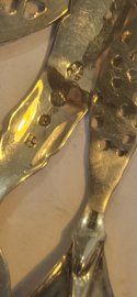 5x Zilver lepel voor Suiker en koffie leftovers 50 gram.