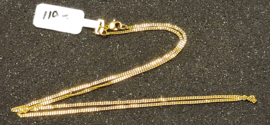 Dun goud gourmette collier 2,5 gram 14 kr 42 cm,