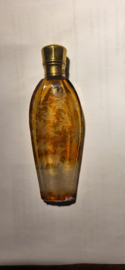 Geurflesje kristal met double dop en stopje in de stijl Lalique.