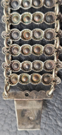 Antiek rouw klederdracht schakel armband zilver noordholland.