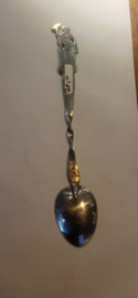 18e eeuw zilver lepel met reparatie  14 cm.