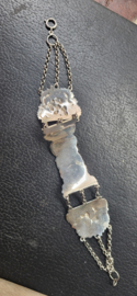 Zilver krabarmb gemaakt van bijbelslot 28 gram 20cm/3 cm