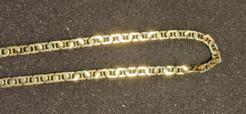 14 kr  schakel collier goud 19 gram 45 cm 4,5 mm breed nette staat.