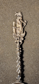 Zilver geboorte lepel allegorische voorstelling Hoop geloof 1818. Volkert.
