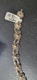 Antiek zilveren armband van zeeuwsche knopjes 19 cm 1,1 cm Breed.