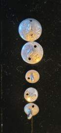 Lotje noordholland zilver knopen 18e eeuw 14 to 7 mm met keuren.