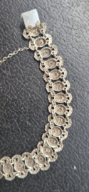 Antiek rouw klederdracht schakel armband zilver Utrecht/gelderland holland.