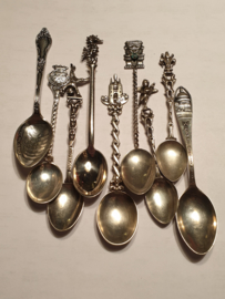 9x lepels door elkaar 90 gram gemiddeld 10 cm zilver