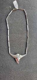 Laponia zilver collier  gestempelt op echt Evt te verlengen  37 cm nieuw.