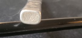 Naalde koker antiek 18e eeuw geen keur wel zilver 9 cm 18 gram.