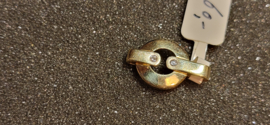 14 kr gouden hanger met briljant 2x 0.02 crt 2 gram 2 bij 1,2 cm .