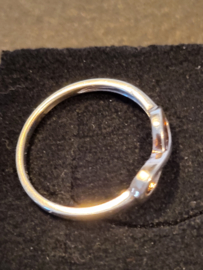 Twee kleuren ring oneindig simbool 14 kr maat 20 1.8 gram .