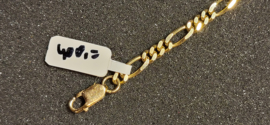Gouden figaro armband massief 10 gram 19 cm. nieuwstaat.