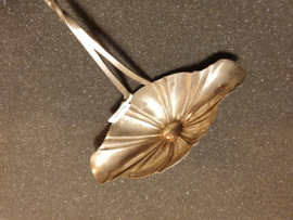 Zilveren Bowl-lepel met ebben houten handvat Reitsma sneek 1814 56 gram 32 cm