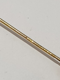 Gouden 14 Kr boord speld met Zeeuwse knopen 6 cm lang 19e eeuw  2 gram