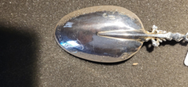Zilver lepel 18e eeuw van Andries Vis 1782  met text.