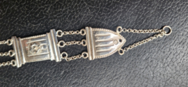 Zilver krabarmb gemaakt van bijbelslot 14 gram 18 cm/2 cm biedemeier