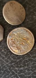 6x antieke klederdracht knopen 18/19e eeuw 14 mm.
