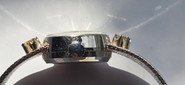 Witgouden 14 kr gouden dames horloge met 6x briljant 22 gram 17 cm