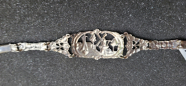 Zilveren krab armband model molen 2,5cm breed 17 cm