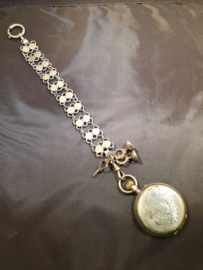 Zilveren Horloge ketting met horloge