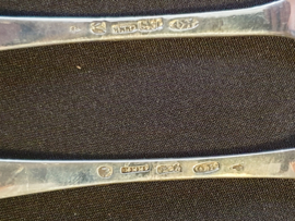 2x Zilver vork Zilver couvert  Hendrik Overhulsman Amsterdam 1804 2c cm 115 gram