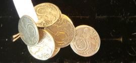 8x zilveren knopen gemaakt van 30 kr  Karl Albrecht Beieren 1735 .