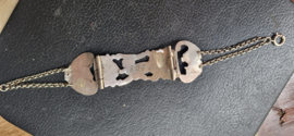 Zilver krabarmb gemaakt van bijbelslot 31 gram 21 cm/3 cm