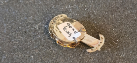 Mooi antiek rond 2,2 cm rond slot voor klederdracht zeer nette staat goud.