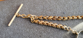 Antiek gouden horloge ketting 14 kr 20 gram 42 cm redelijke staat.