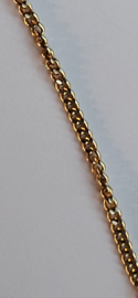 Goud 14 kr  dun gourmette collier 60 cm 6 gram.