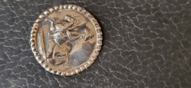 Antiek knoopje zilver klederdracht 20 mm