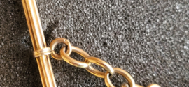 Antiek gouden horloge ketting 14 kr 20 gram 42 cm redelijke staat.