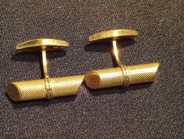 Zware gouden manchetknopen 18 kr als nieuw 3 cm