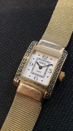 14 Kr gouden dames horloge met gouden band merk Geneve 17 cm 28 gram