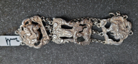 Zilveren krab armband  2cm breed 17 cm