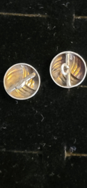 Zilver vlecht knoopjes voor klederdracht.10 mm