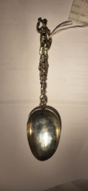 Zilveren geboorte lepel 1818 simbool het geloof met text. 2e gehalte