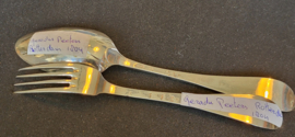 Couvert van Geradus Peeters 1804 rotterdam 22 cm 105 gram ,