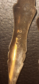 6x Biedermeier lepeltjes zilver 60 gram 10 cm L Schenkel 1884.